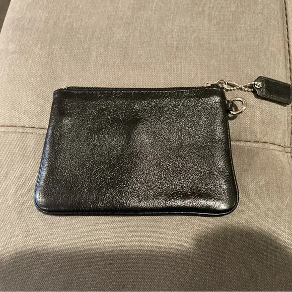 Coach Black Leather Coin Purse Clutch - Picture 2 of 2